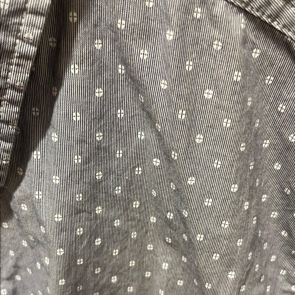 Weatherproof Light Blue Patterned Button-Down Shirt - Picture 5 of 10